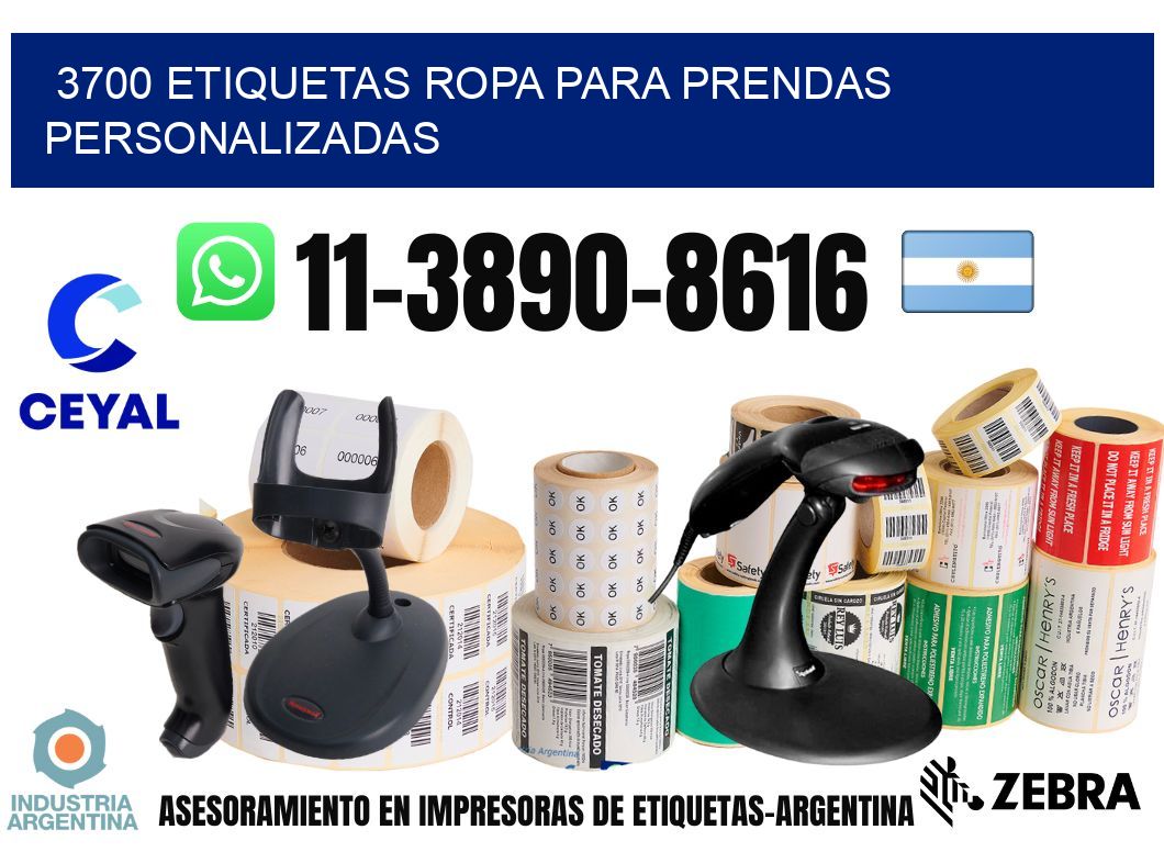 3700 Etiquetas ropa para prendas personalizadas