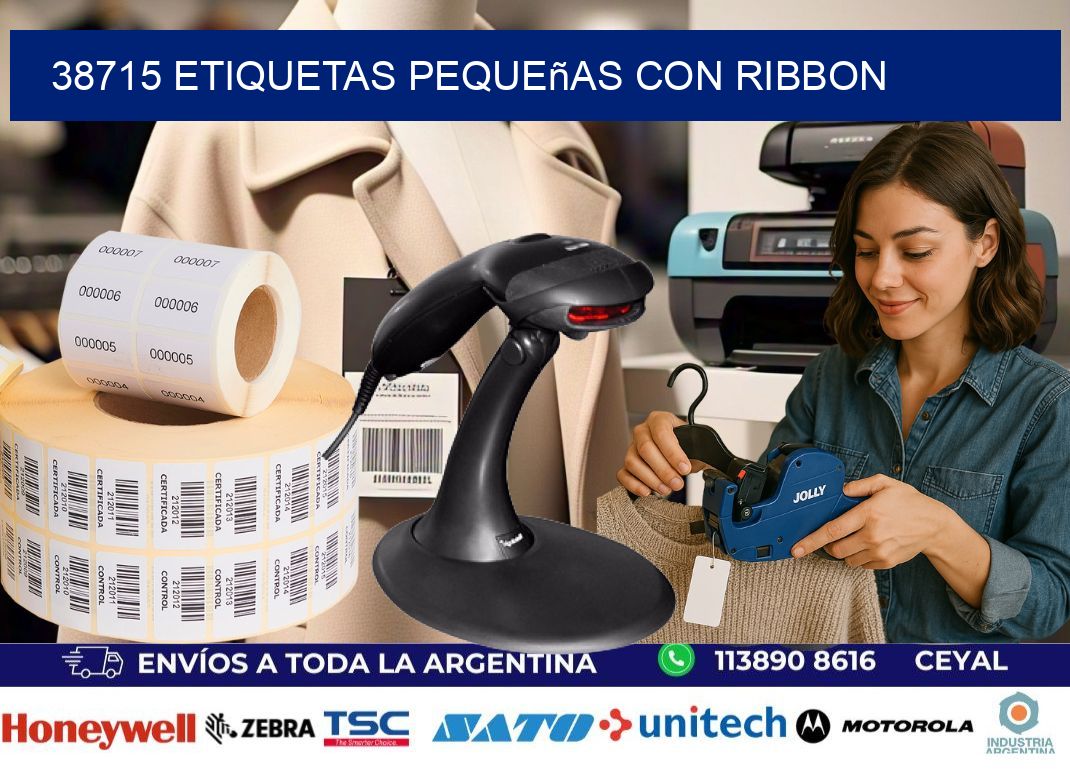 38715 etiquetas pequeñas con ribbon