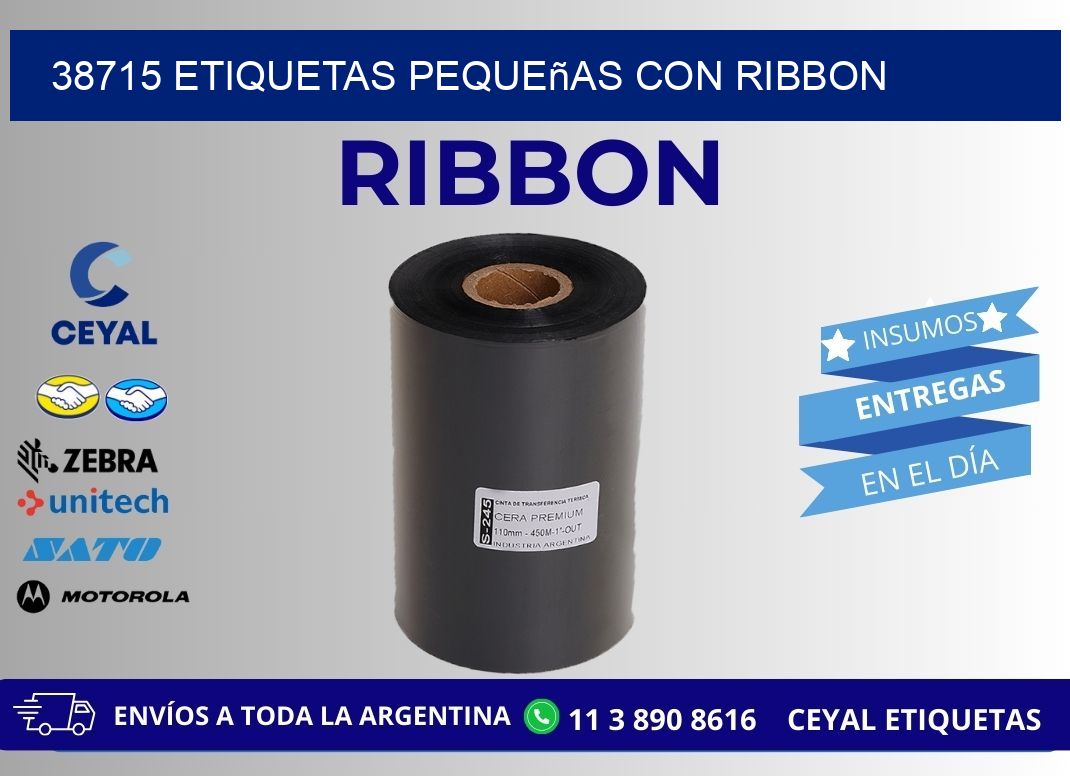 38715 etiquetas pequeñas con ribbon