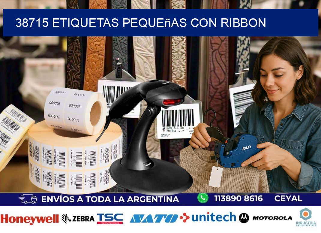38715 etiquetas pequeñas con ribbon