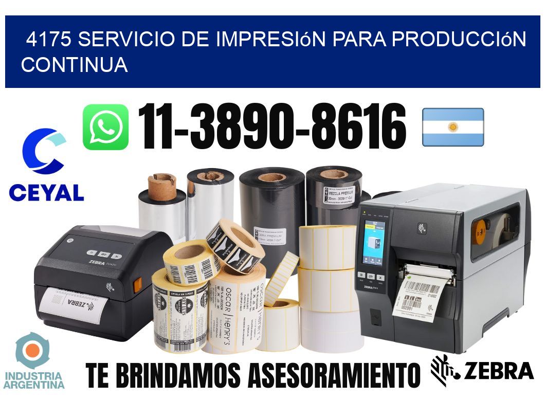 4175 Servicio de impresión para producción continua