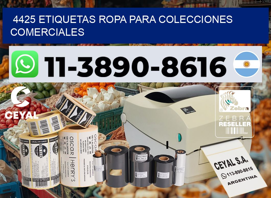 4425 Etiquetas ropa para colecciones comerciales