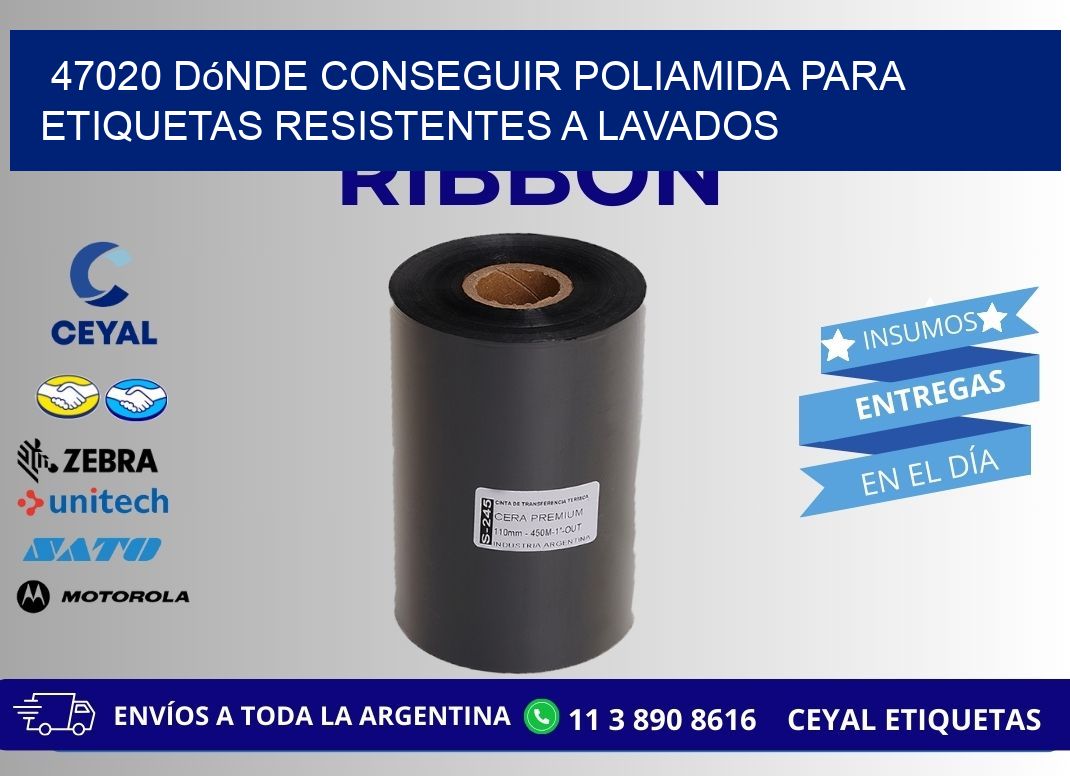 47020 dónde conseguir poliamida para etiquetas resistentes a lavados