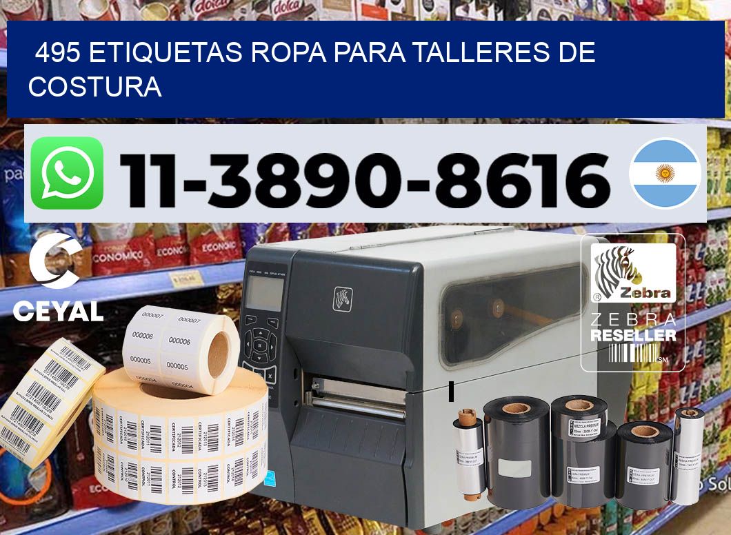 495 Etiquetas ropa para talleres de costura
