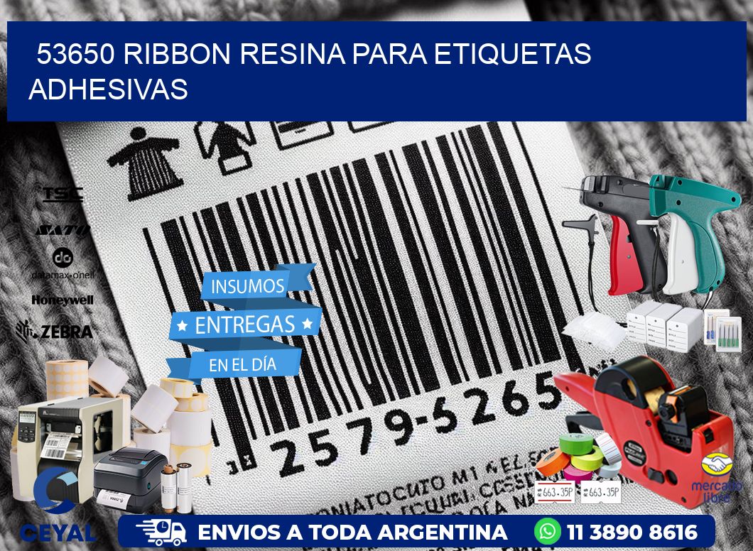 53650 ribbon resina para etiquetas adhesivas