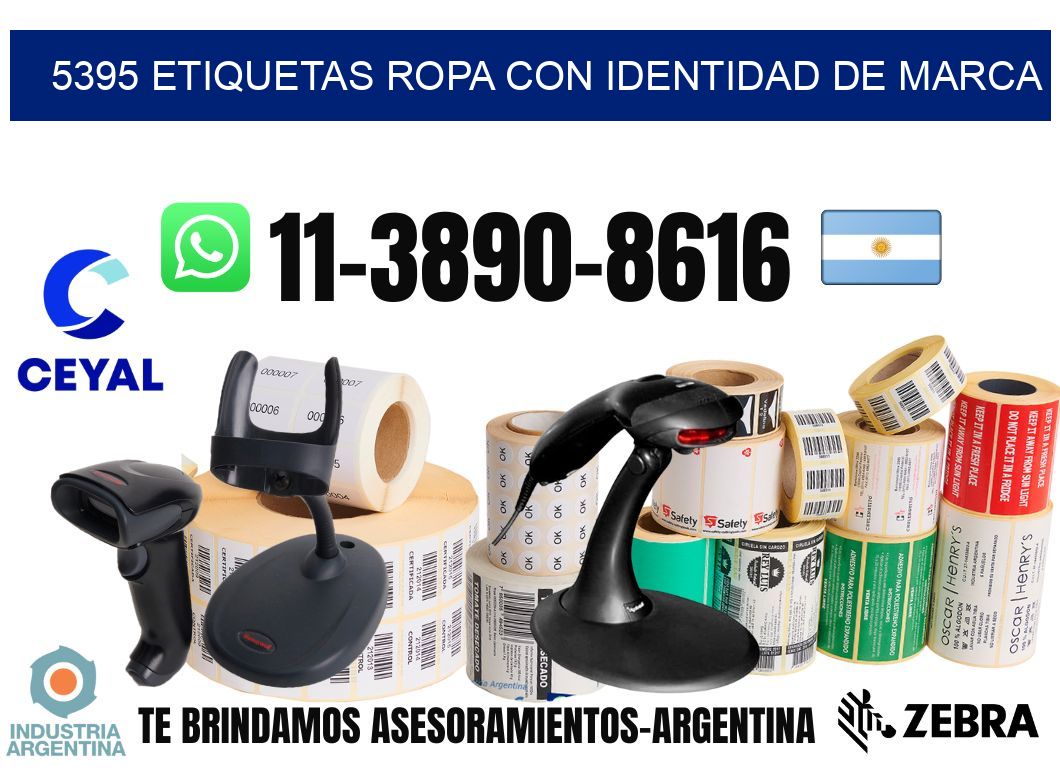 5395 Etiquetas ropa con identidad de marca