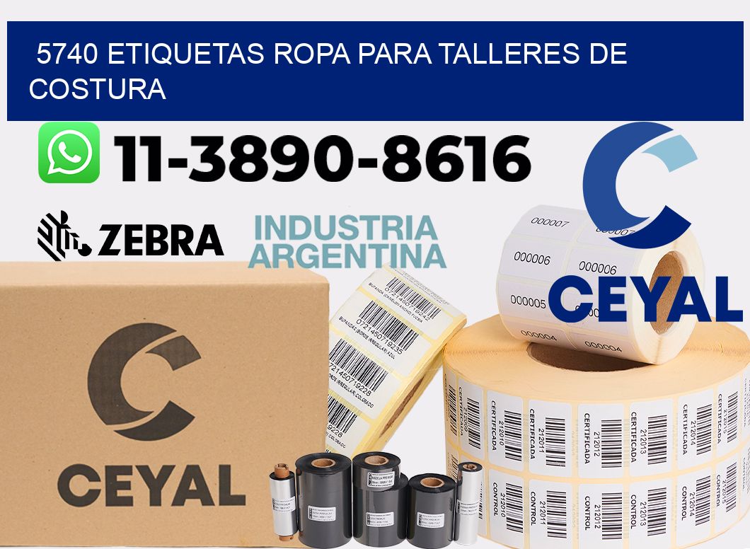 5740 Etiquetas ropa para talleres de costura