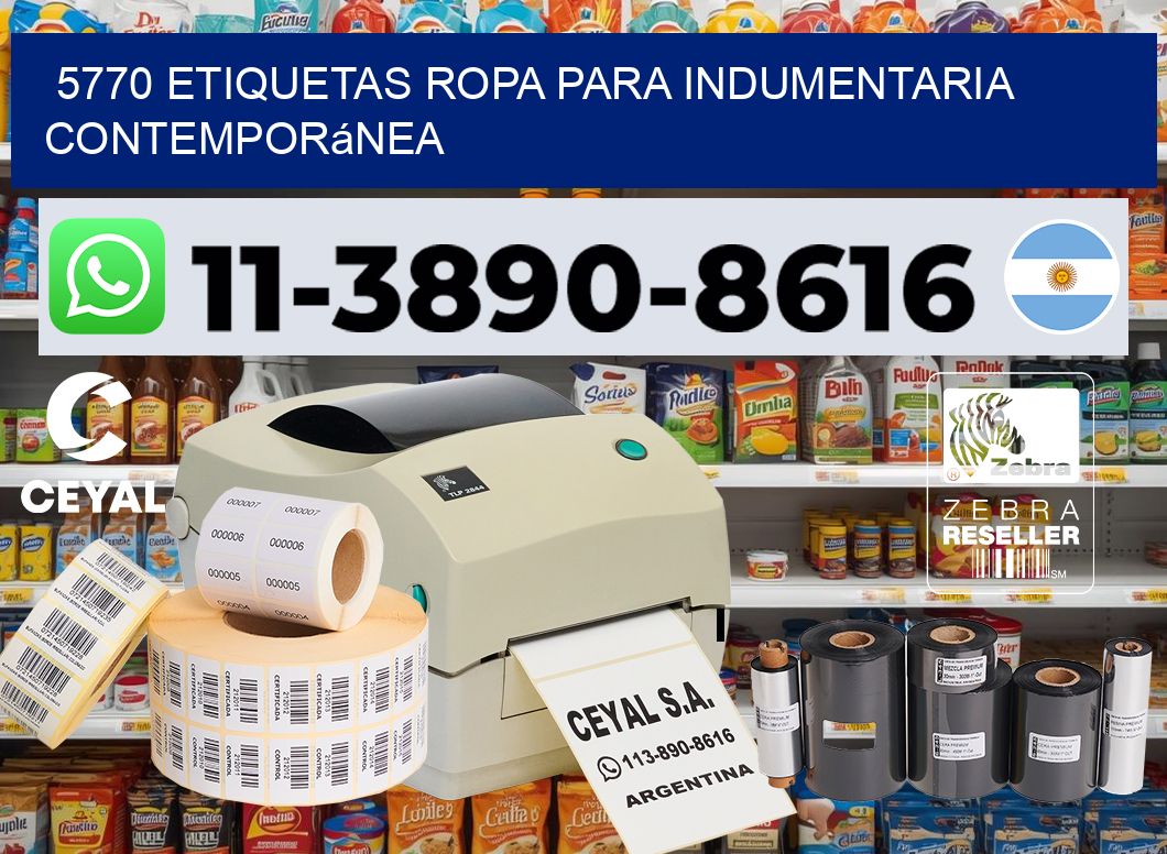 5770 Etiquetas ropa para indumentaria contemporánea