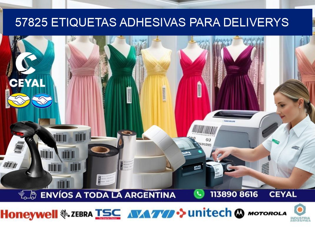 57825 etiquetas adhesivas para deliverys