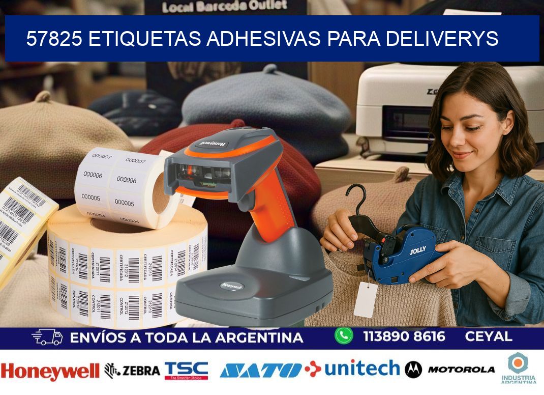 57825 etiquetas adhesivas para deliverys