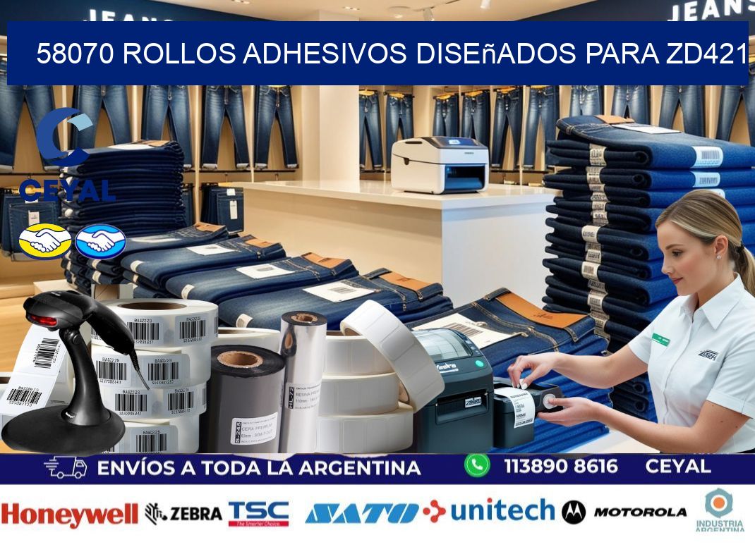 58070 rollos adhesivos diseñados para zd421