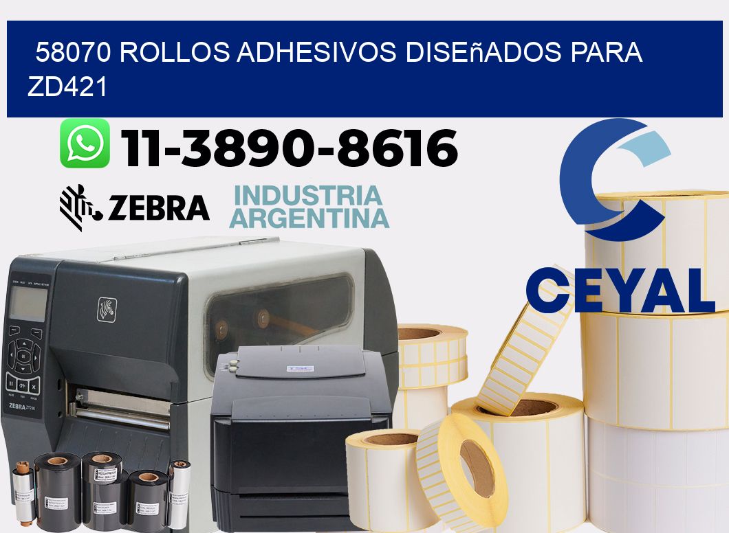 58070 rollos adhesivos diseñados para zd421