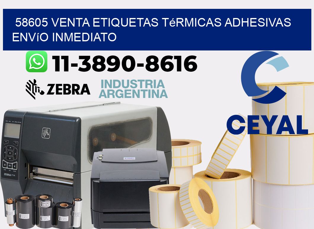 58605 venta etiquetas térmicas adhesivas envío inmediato