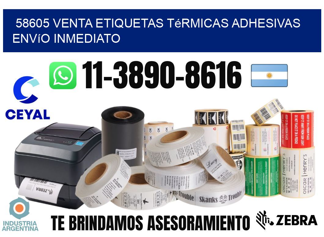 58605 venta etiquetas térmicas adhesivas envío inmediato
