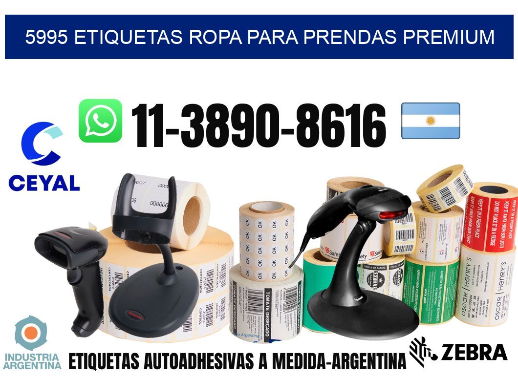 5995 Etiquetas ropa para prendas premium