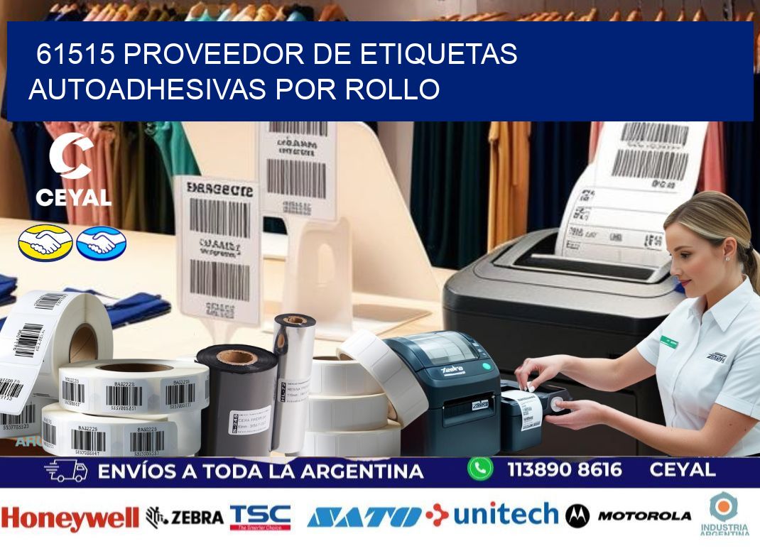 61515 proveedor de etiquetas autoadhesivas por rollo