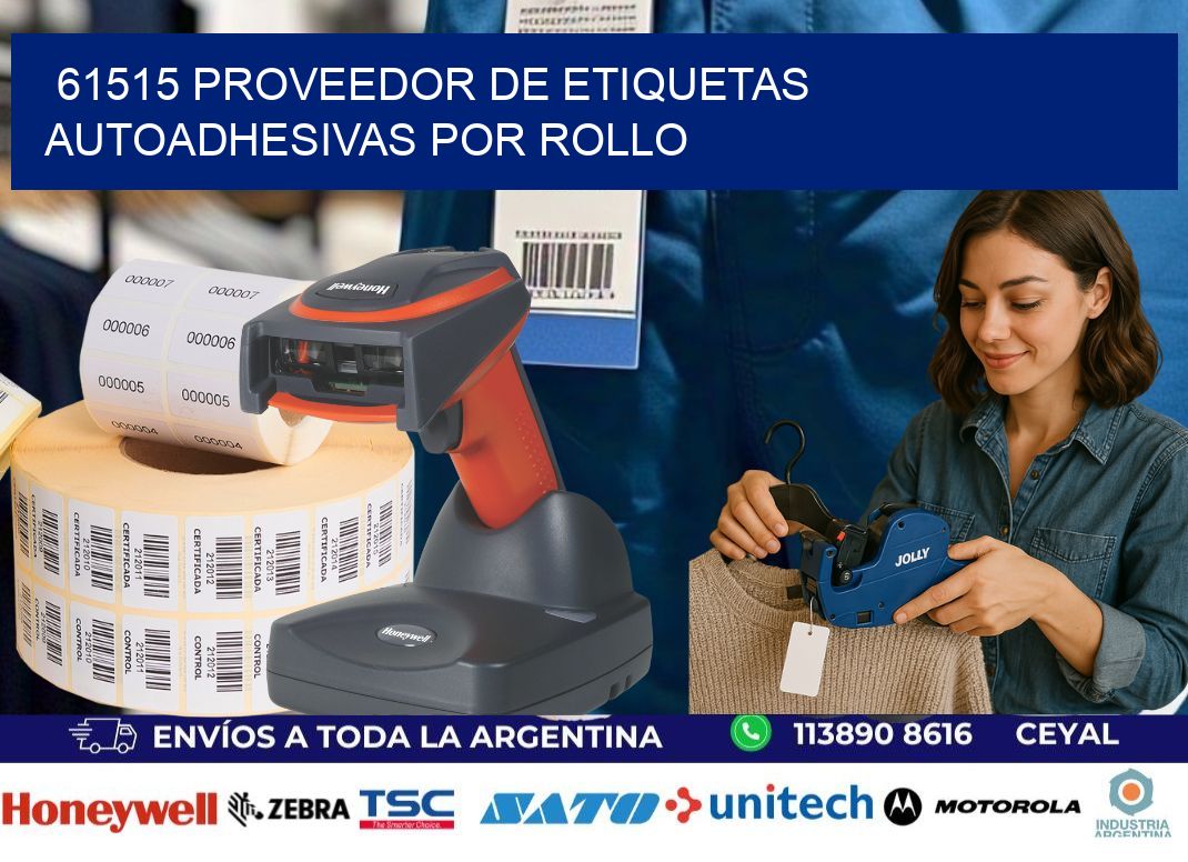 61515 proveedor de etiquetas autoadhesivas por rollo