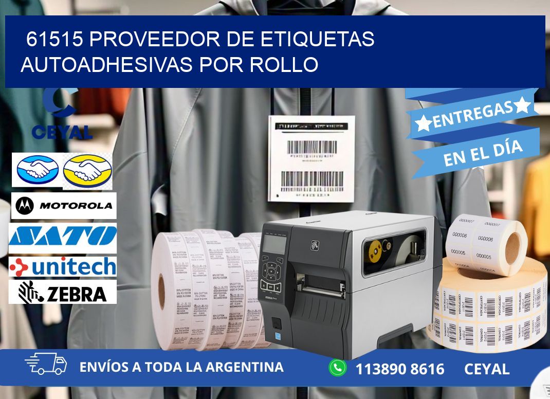 61515 proveedor de etiquetas autoadhesivas por rollo