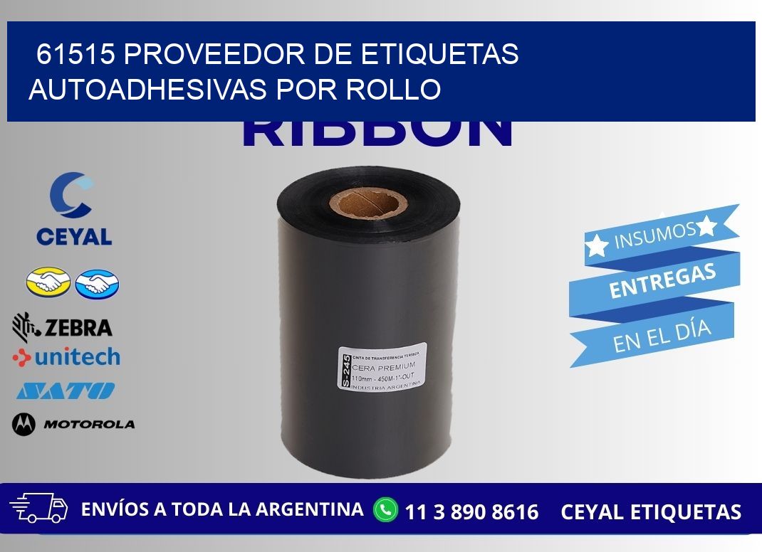 61515 proveedor de etiquetas autoadhesivas por rollo