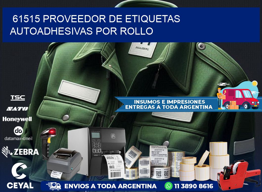 61515 proveedor de etiquetas autoadhesivas por rollo