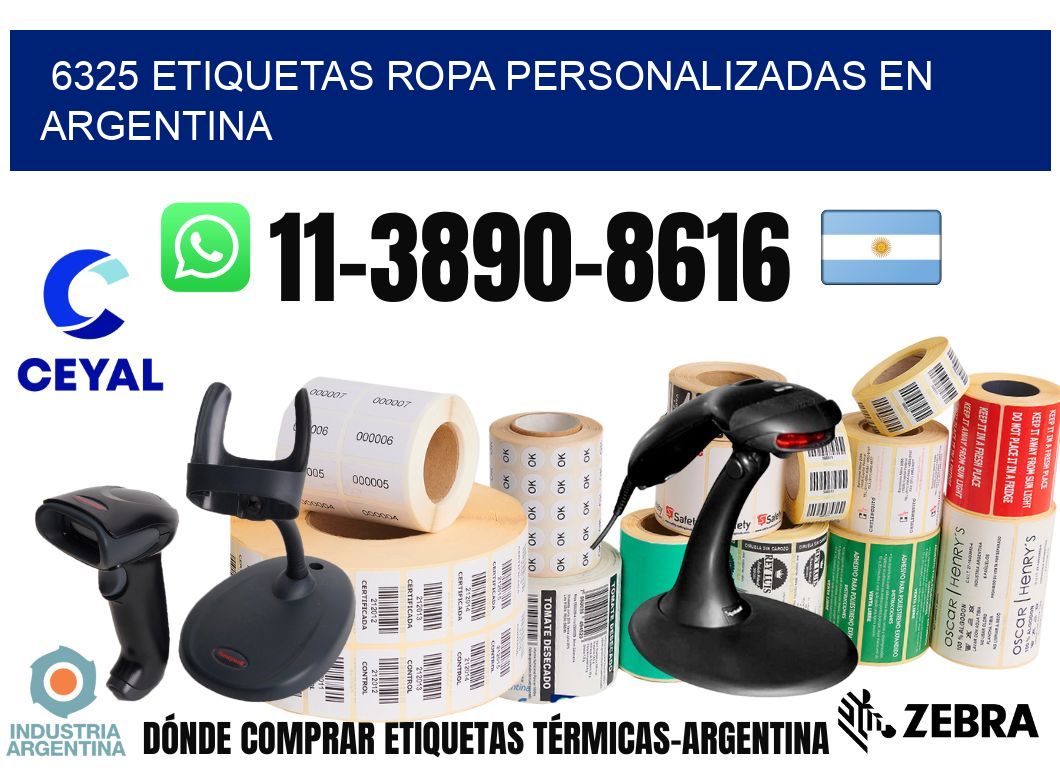 6325 Etiquetas ropa personalizadas en Argentina