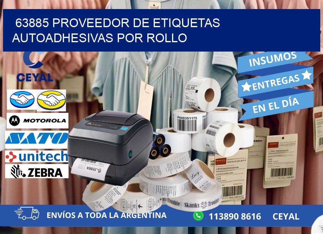 63885 proveedor de etiquetas  autoadhesivas por rollo