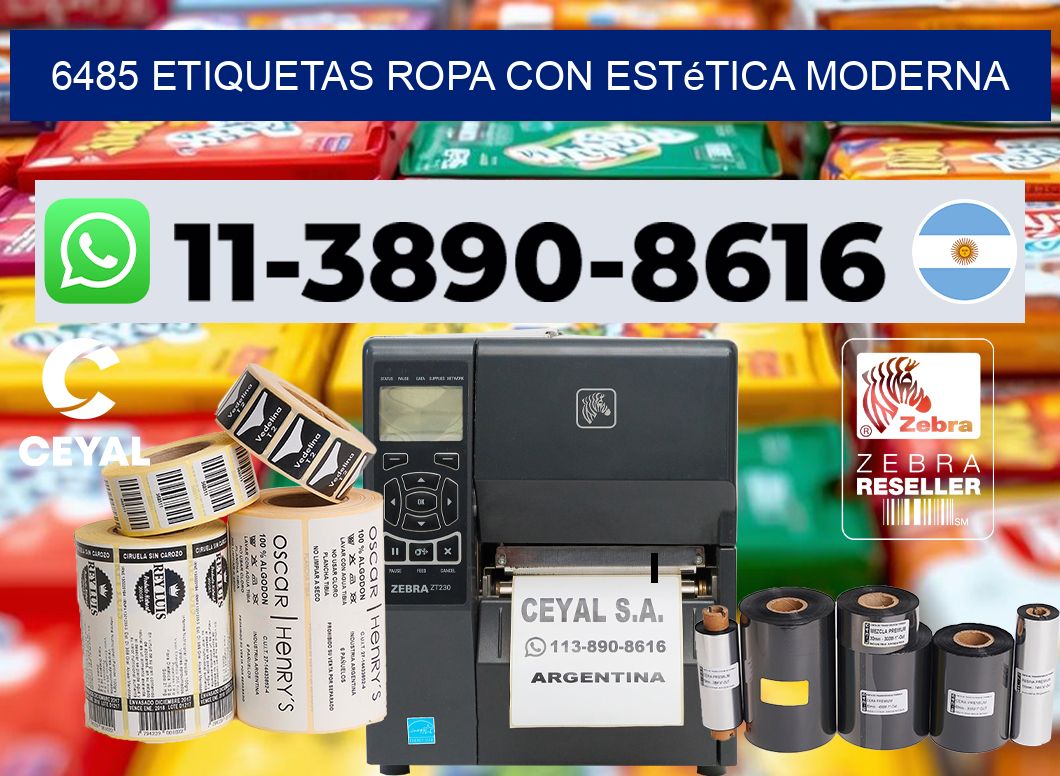 6485 Etiquetas ropa con estética moderna