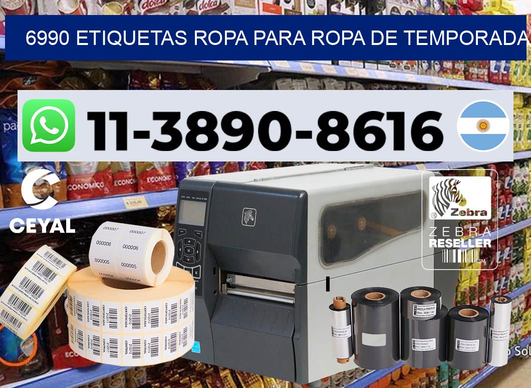 6990 Etiquetas ropa para ropa de temporada