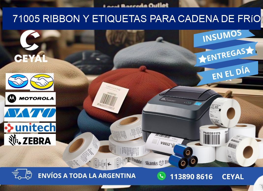 71005 ribbon y etiquetas para cadena de frío