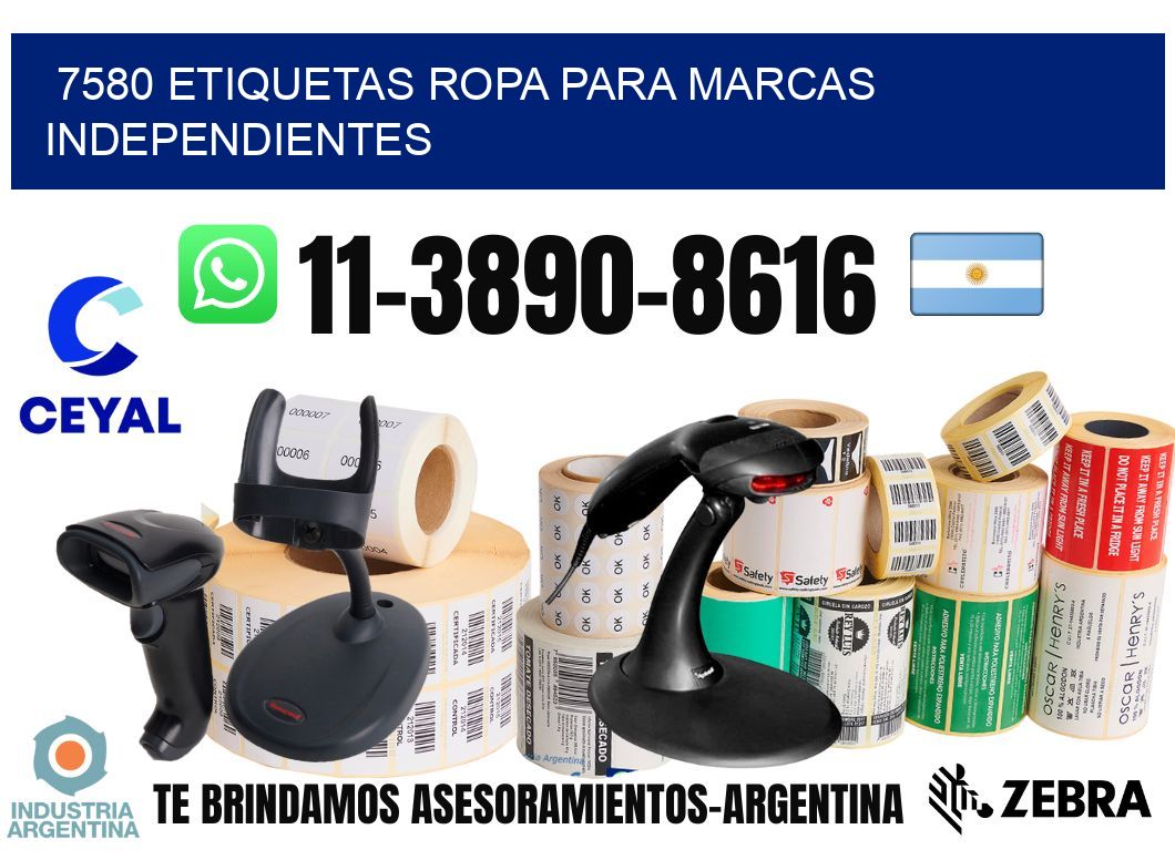 7580 Etiquetas ropa para marcas independientes