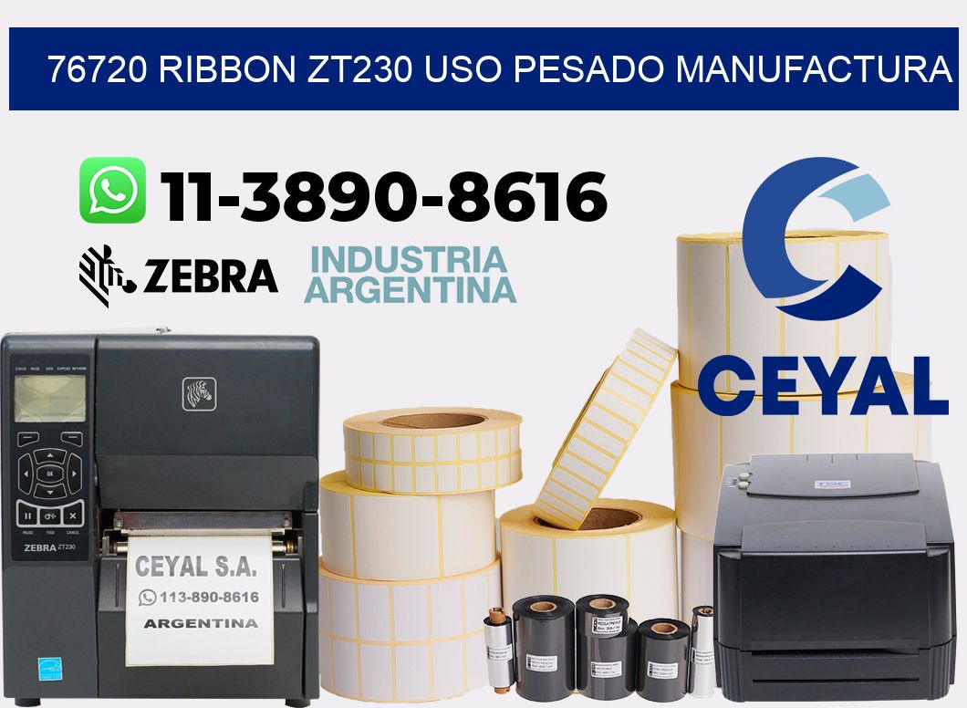 76720 ribbon zt230 uso pesado manufactura