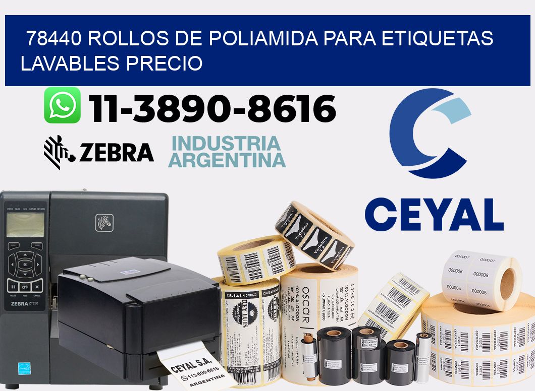 78440 rollos de poliamida para etiquetas lavables precio
