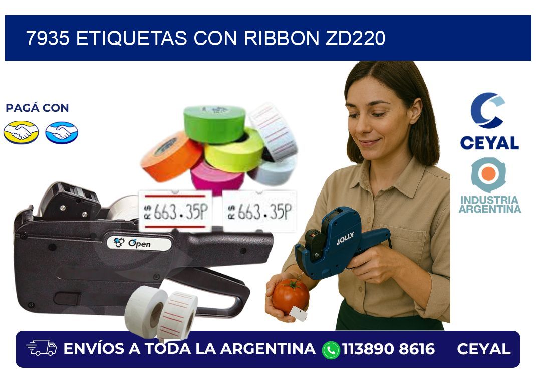 7935 etiquetas con ribbon zd220