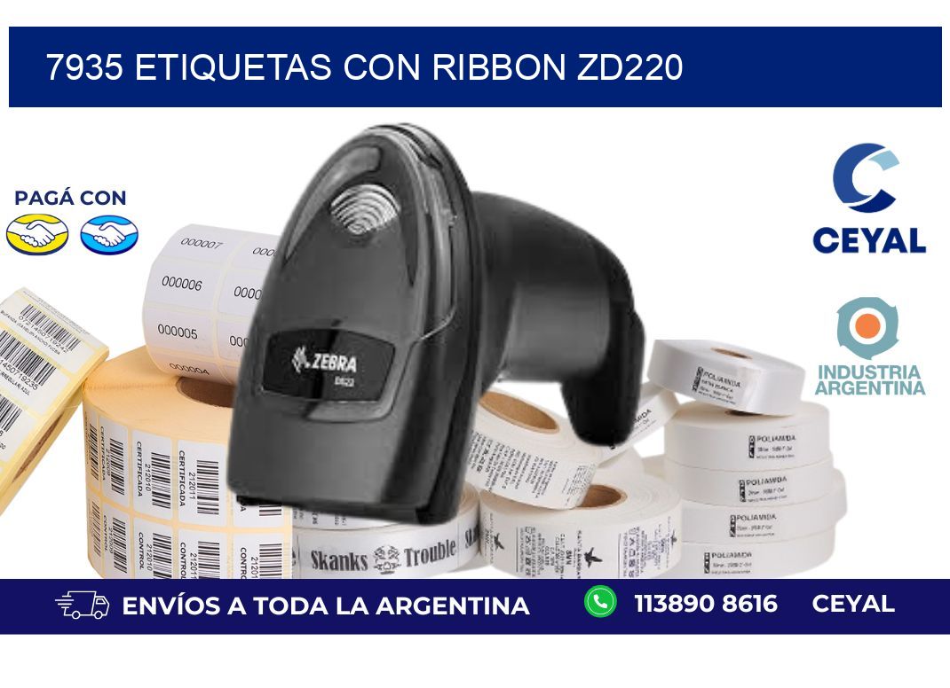 7935 etiquetas con ribbon zd220