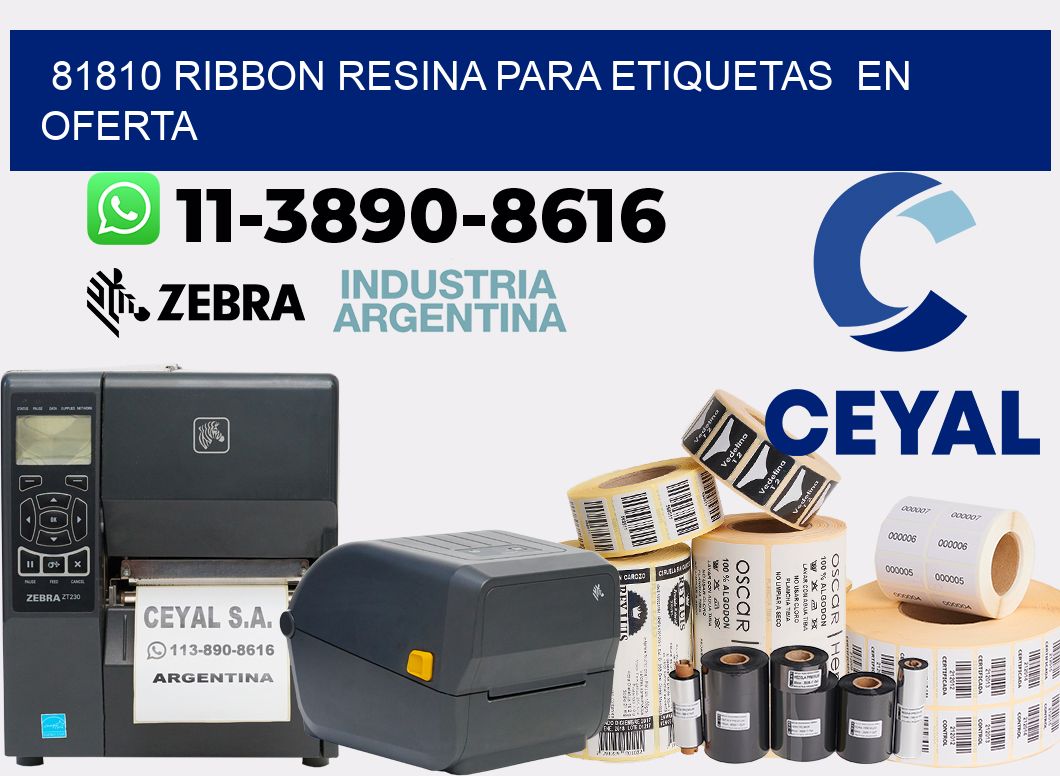 81810 ribbon resina para etiquetas en oferta