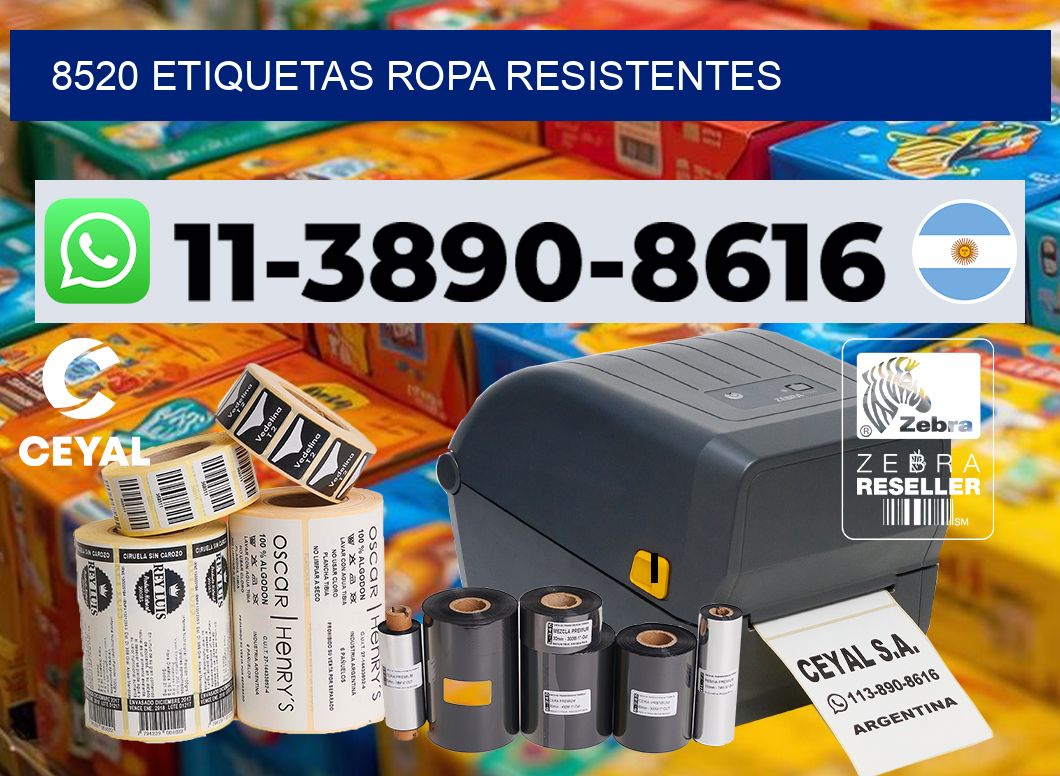 8520 Etiquetas ropa resistentes