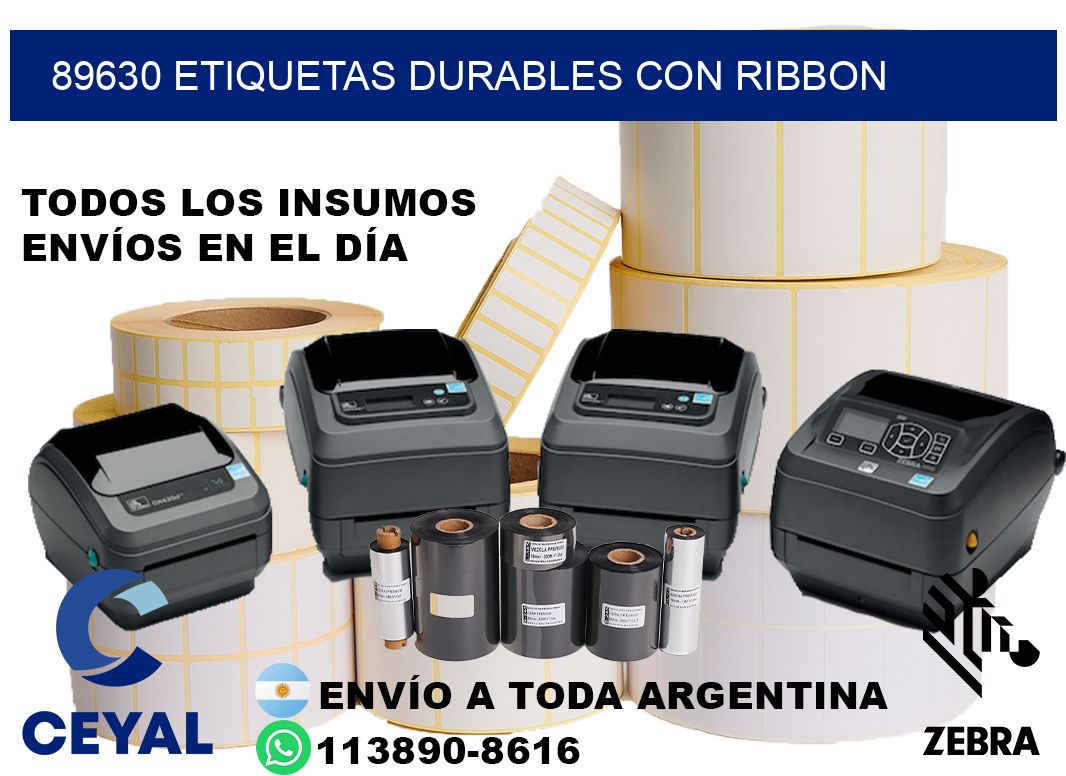89630 etiquetas durables con ribbon