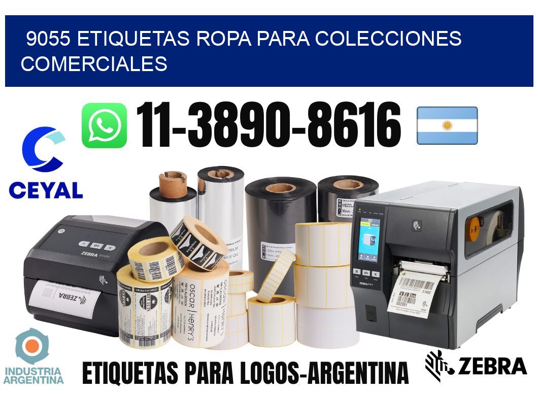 9055 Etiquetas ropa para colecciones comerciales