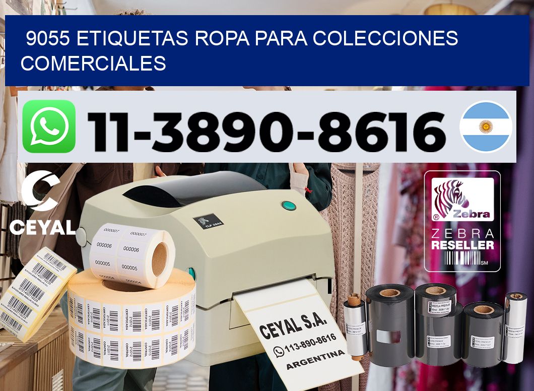 9055 Etiquetas ropa para colecciones comerciales