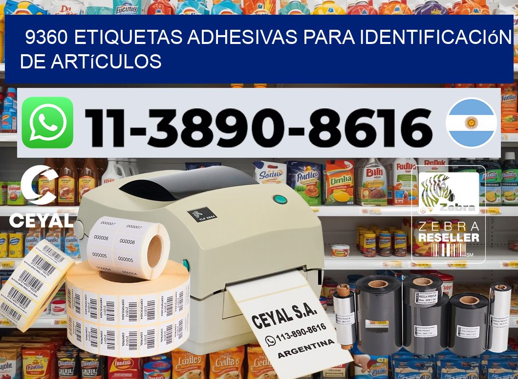 9360 Etiquetas adhesivas para identificación de artículos