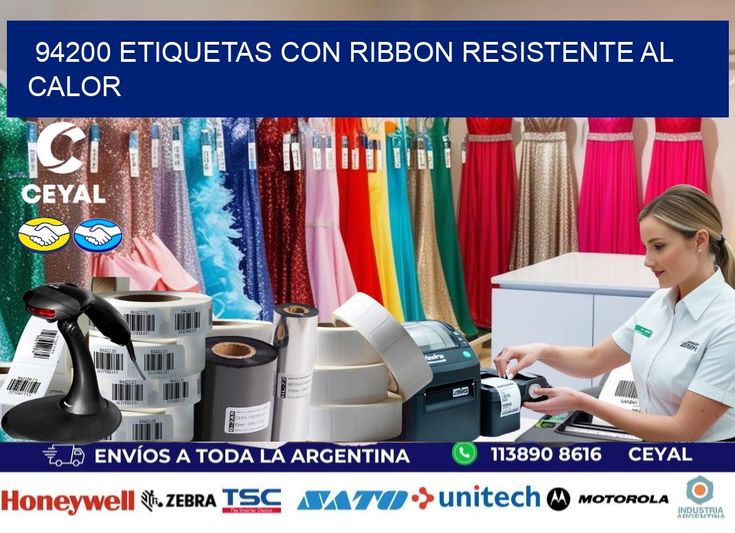 94200 etiquetas con ribbon resistente al calor