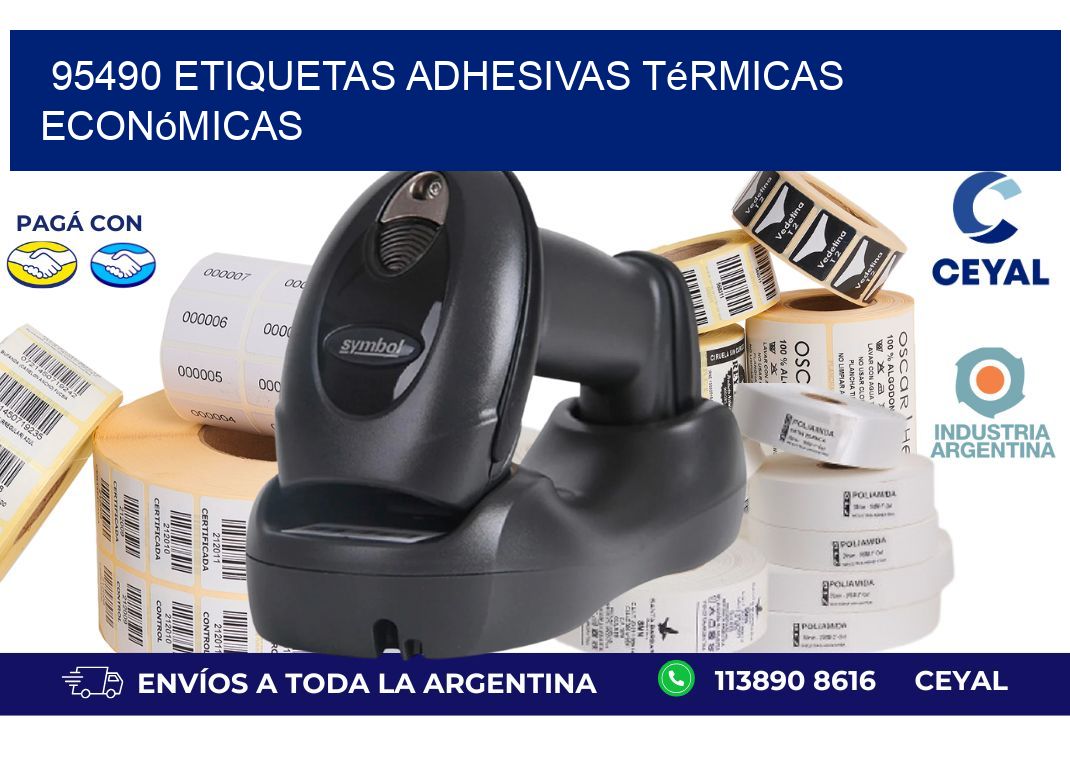 95490 etiquetas adhesivas térmicas económicas