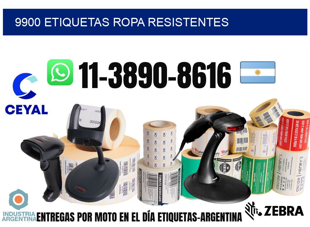 9900 Etiquetas ropa resistentes