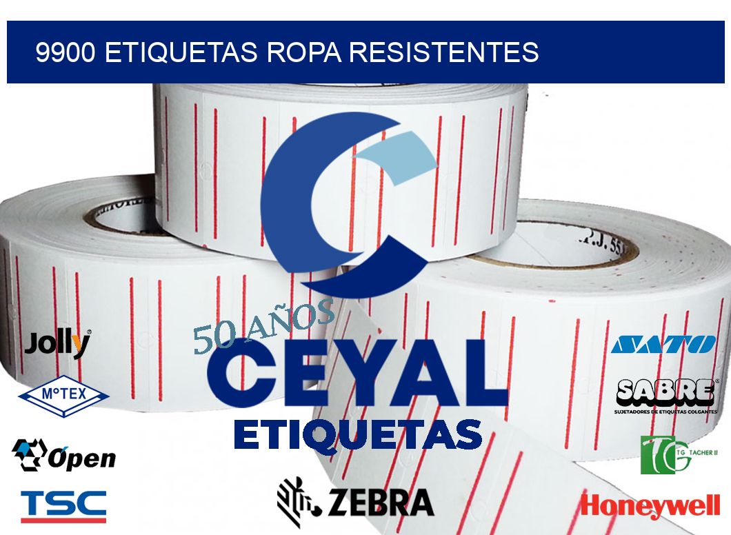 9900 Etiquetas ropa resistentes