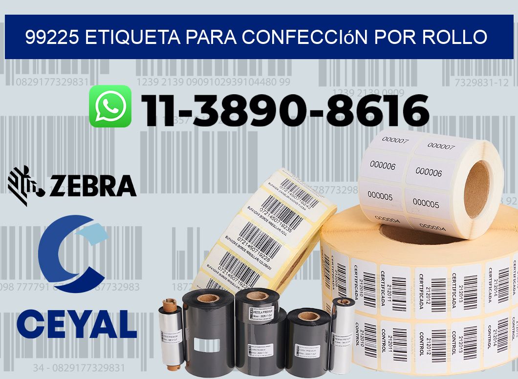 99225 etiqueta para confección por rollo