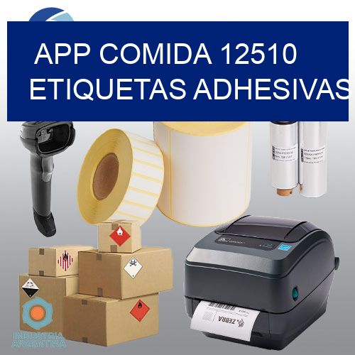 App comida 12510 etiquetas adhesivas