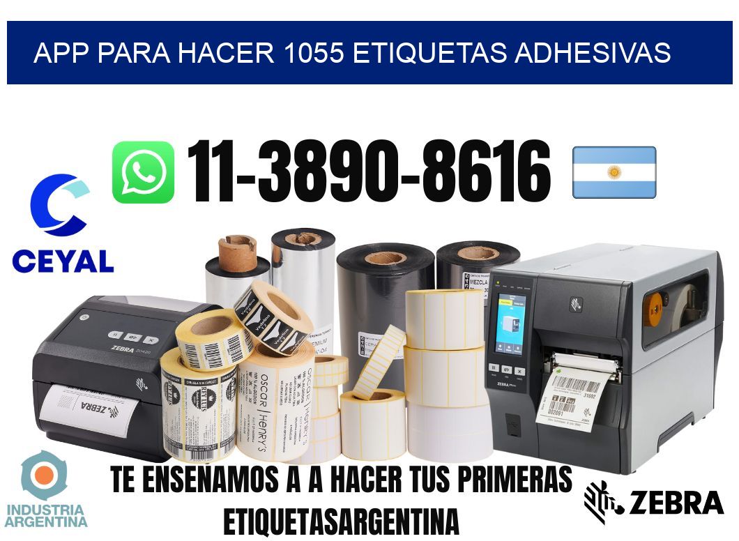 App para hacer 1055 etiquetas adhesivas