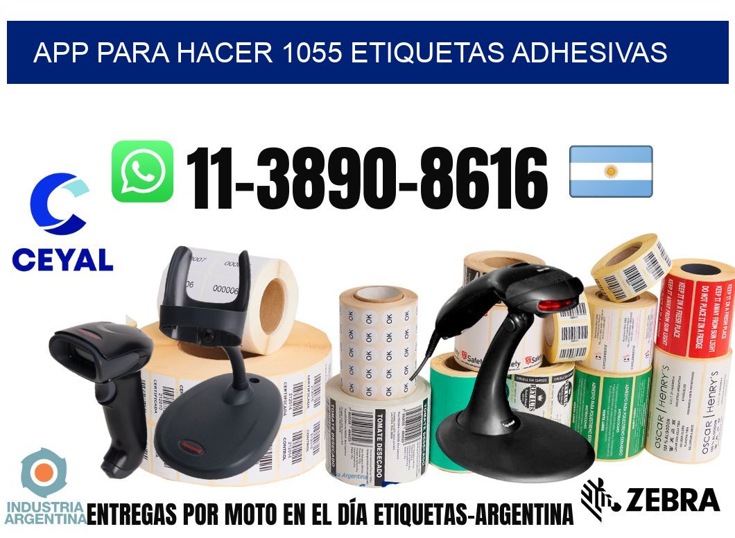 App para hacer 1055 etiquetas adhesivas