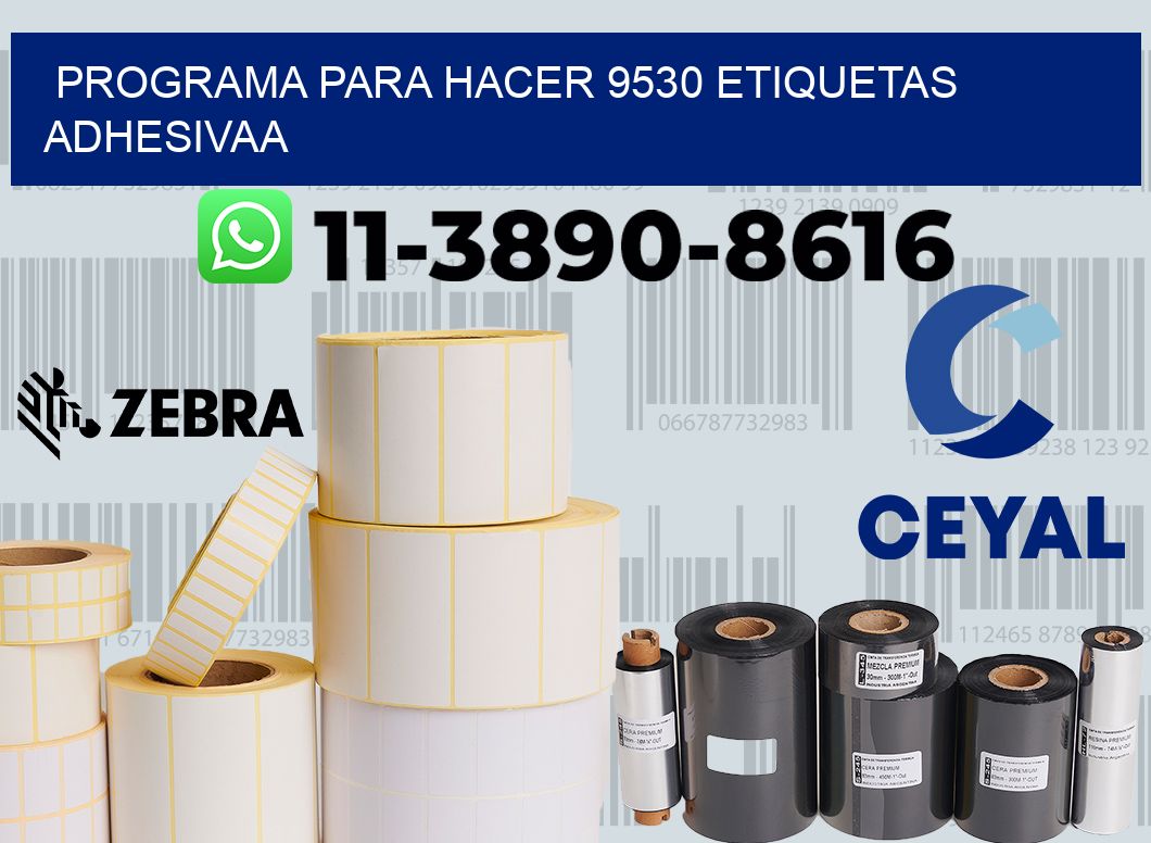 Programa para hacer 9530 etiquetas adhesivaa