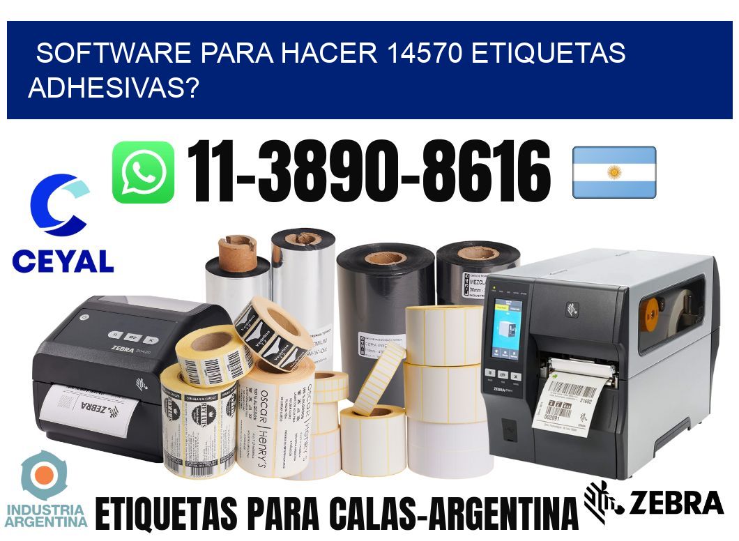 Software para hacer 14570 etiquetas adhesivas?